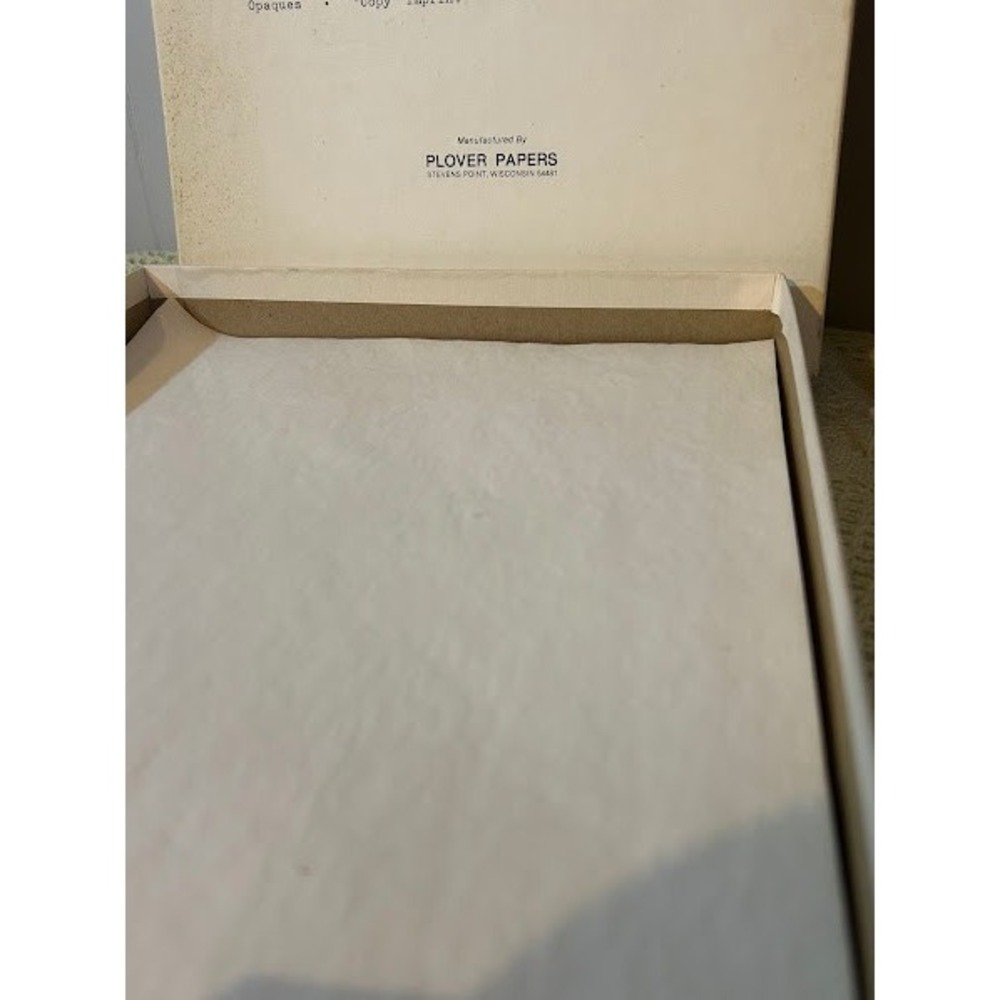 Keebord Typewriter Papers Plover Onion Skin White Cockle Finish 8.5 x 11 25 - Picture 3 of 4